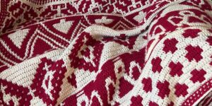 FREE CAL – Mosaic Nordic Winter Afghan | Overlay Mosaic Crochet Afghan | Crochet Along