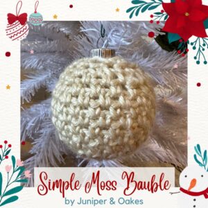 Simple Moss Bauble Christmas Ornament – Free Crochet Pattern & Video