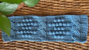 Crochet Cables & Bobbles Blanket Pattern |  FREE Crochet Pattern | Georgia Afghan | Harmony CAL