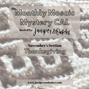 Thanksgiving Mosaic- Overlay Mosaic Afghan Strip – November – Monthly Mosaic Mystery CAL – FREE Chart