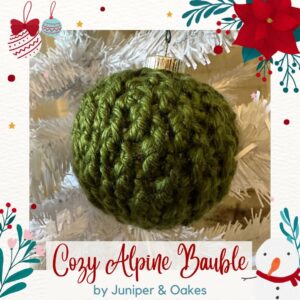 Free Crochet Alpine Stitch Bauble Christmas Ornament
