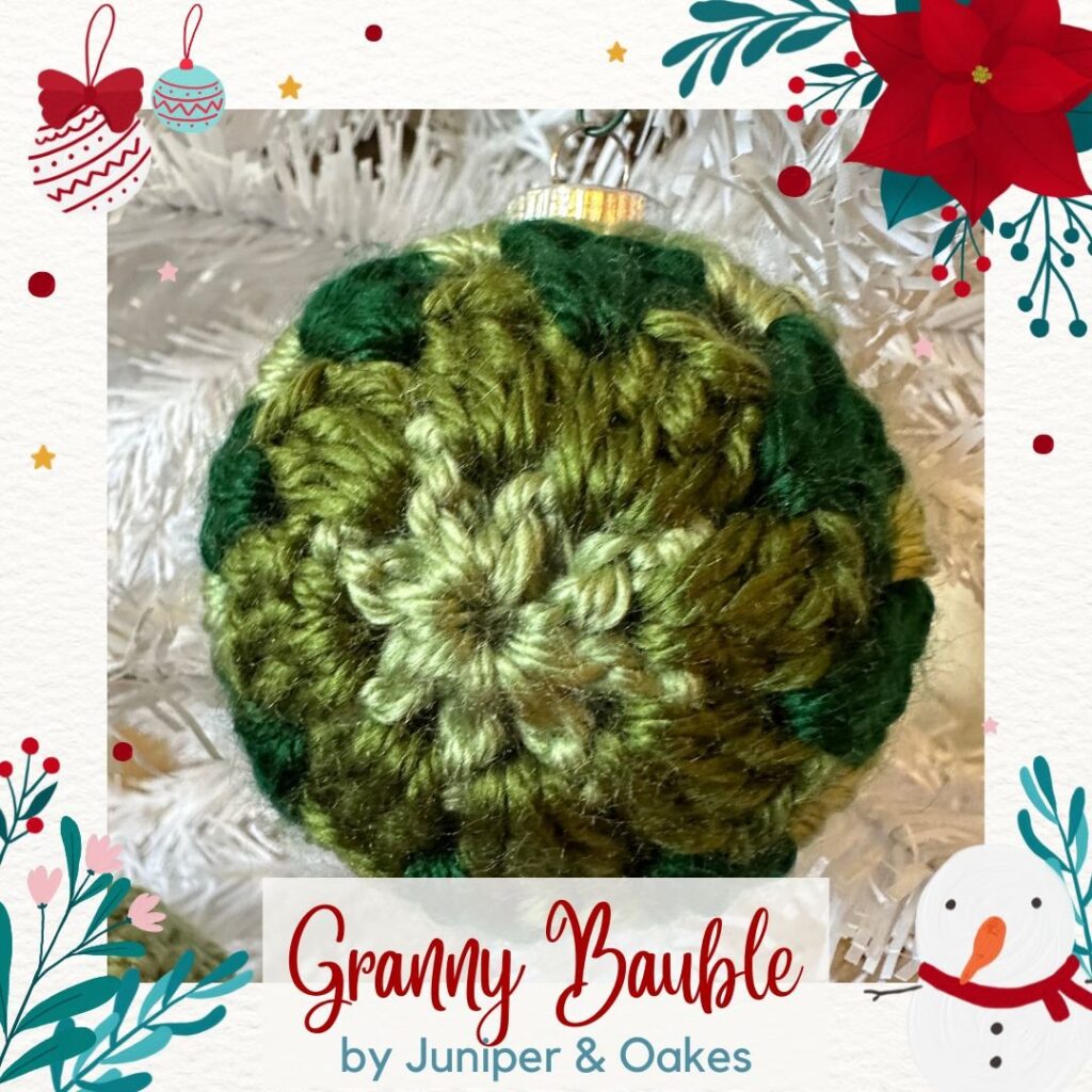 a very bauble Christmas bauble Crochet a long by juniper and oakes