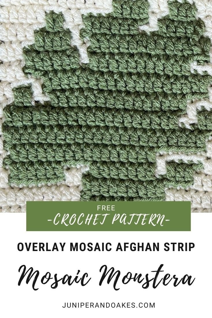 Free Crochet Pattern Overlay Mosaic Afghan strip Juniper and Oakes