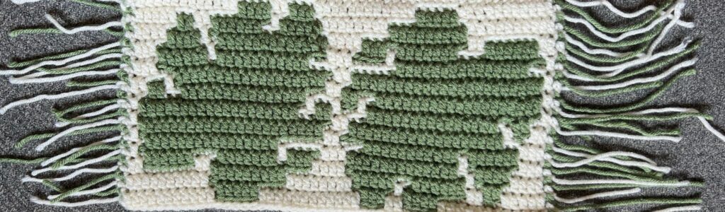 Free Crochet Pattern Overlay Mosaic Afghan strip Juniper and Oakes