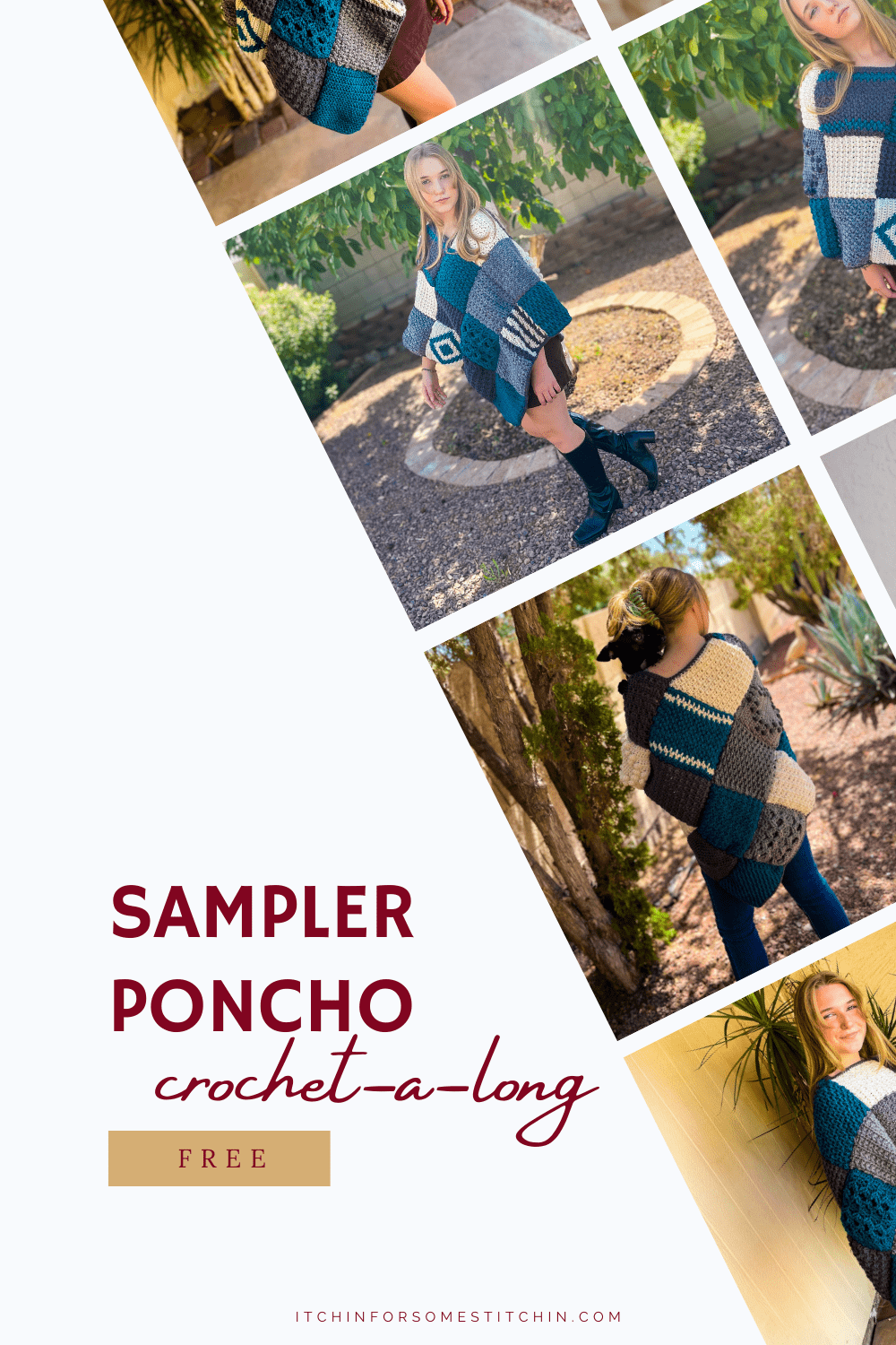 Cluster Stitch Sample for Sampler Poncho CAL