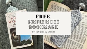 Simple Moss Bookmark – FREE Crochet Pattern