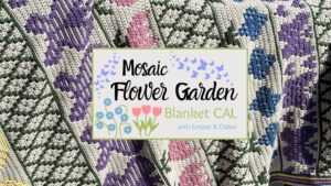 Mosaic Crochet Flower Garden Blanket – Free Crochet Along (CAL)