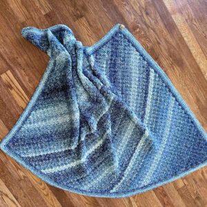 Simple Ombre C2C Baby Blanket Crochet Pattern – Free Pattern | Baby Shower Blog Hop