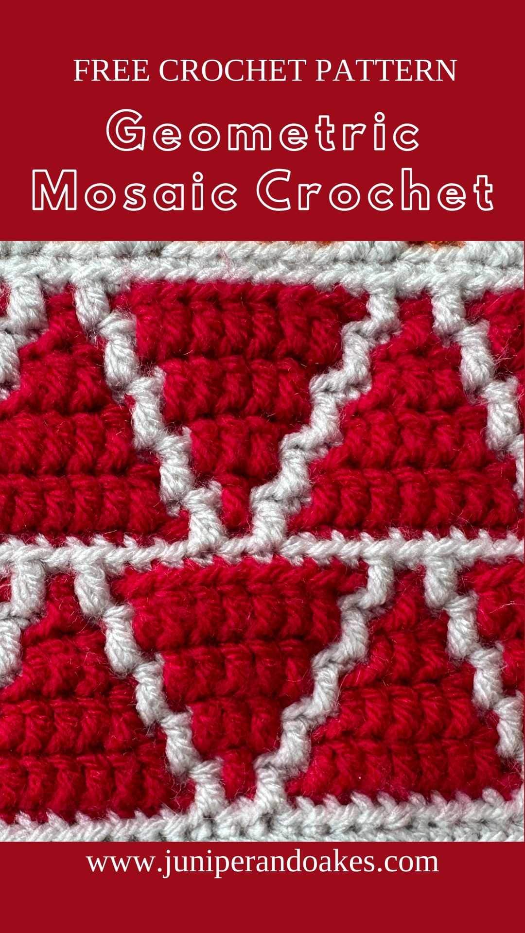 Free Mosaic Crochet Triangle Blanket Pattern - Juniper and Oakes
