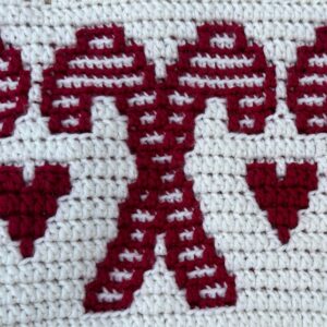 Free Mosaic Candy Cane Crochet Blanket Pattern