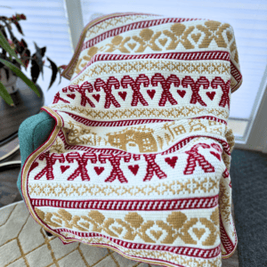 Gingerbread Mosaic Crochet Blanket