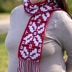 Christmas Mosaic Crochet Scarf Pattern - Free