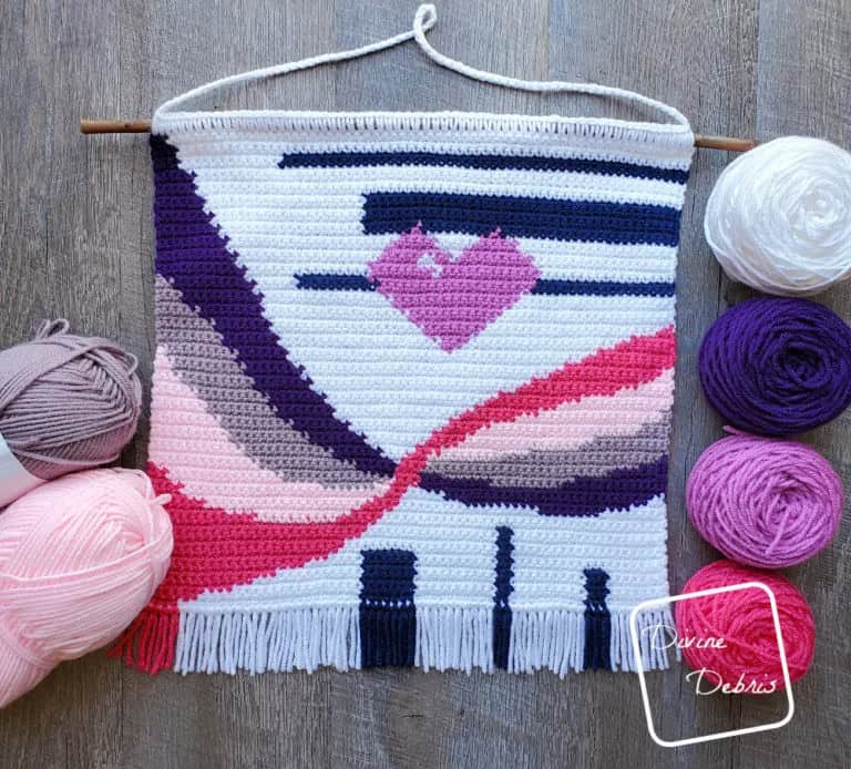 Heart Wave Wall Hanging by Divine Debris