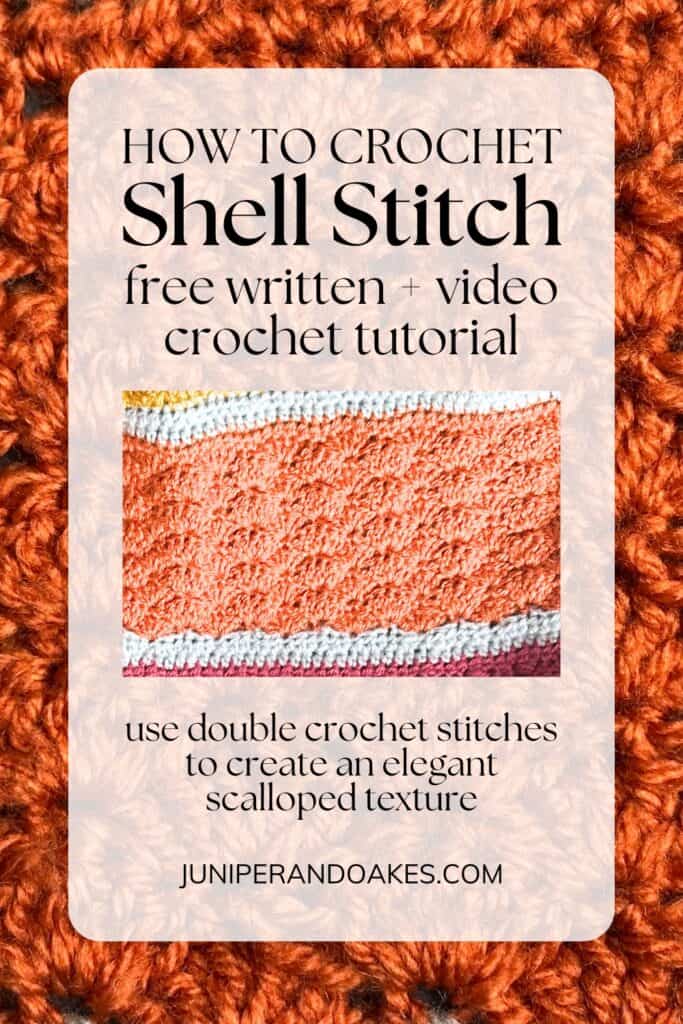 Pin this Shell Stitch crochet tutorial on Pinterest