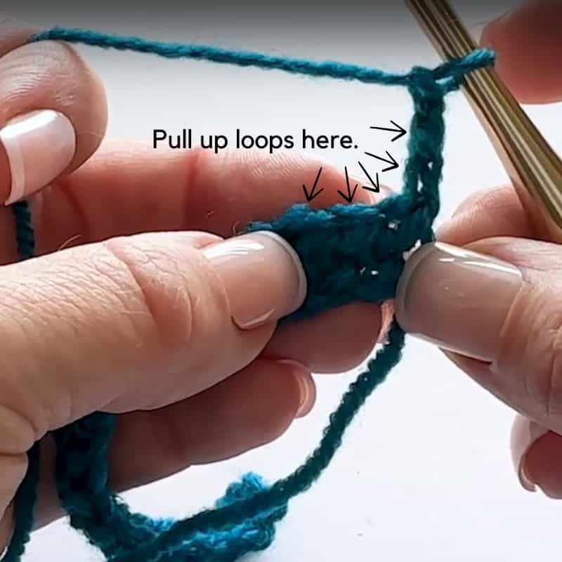 crochet star stitch tutorial - Beg SC5tog 1