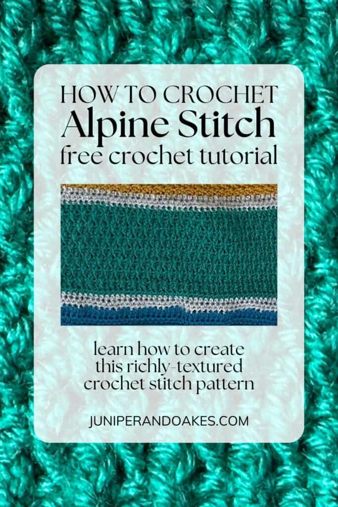 The Beautifully Textured Alpine Crochet Stitch Free Tutorial The Beautifully Textured Alpine Crochet Stitch Free Tutorial