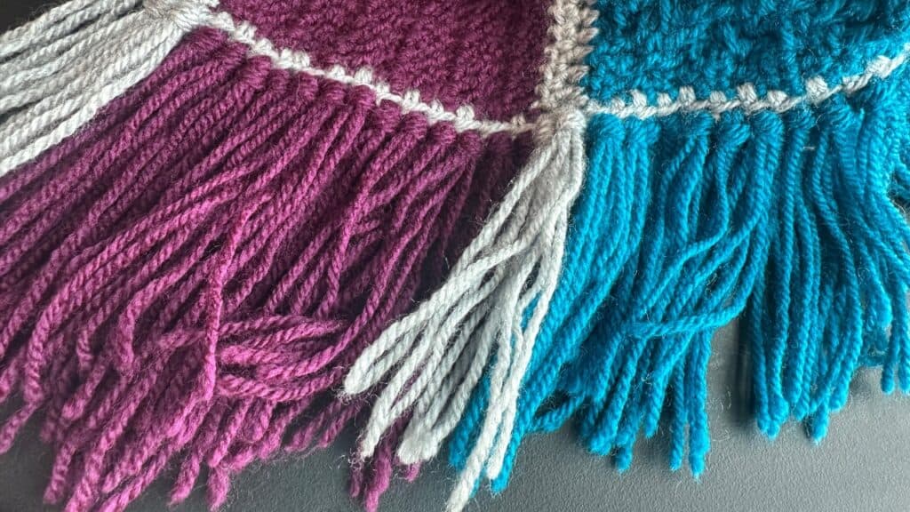 Easy Crochet Fringe Edging - swatch