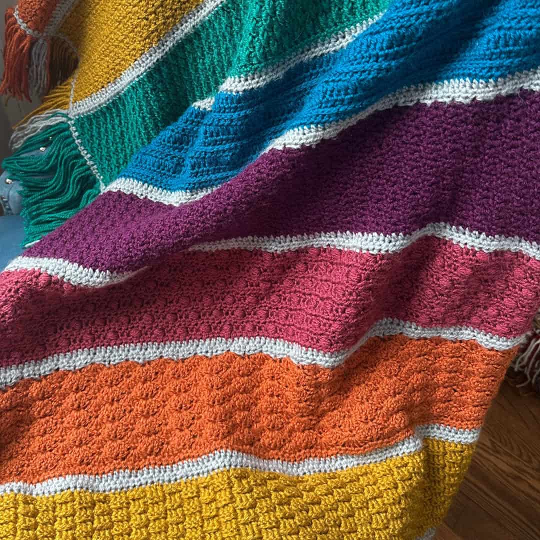 FREE Stitch Sampler Crochet Along – Rainbow Blanket