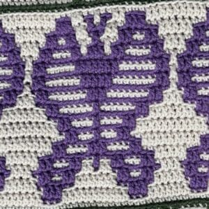 Mosaic Crochet Flower Blanket - Mosaic Butterfly Pattern Square