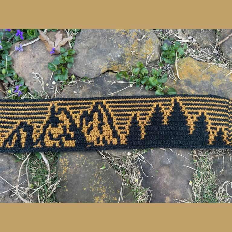 Free Mosaic Black Hills Crochet Blanket Strip Pattern - Featured