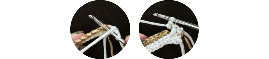 mosaic crochet - BLOsc - back loop only single crochet