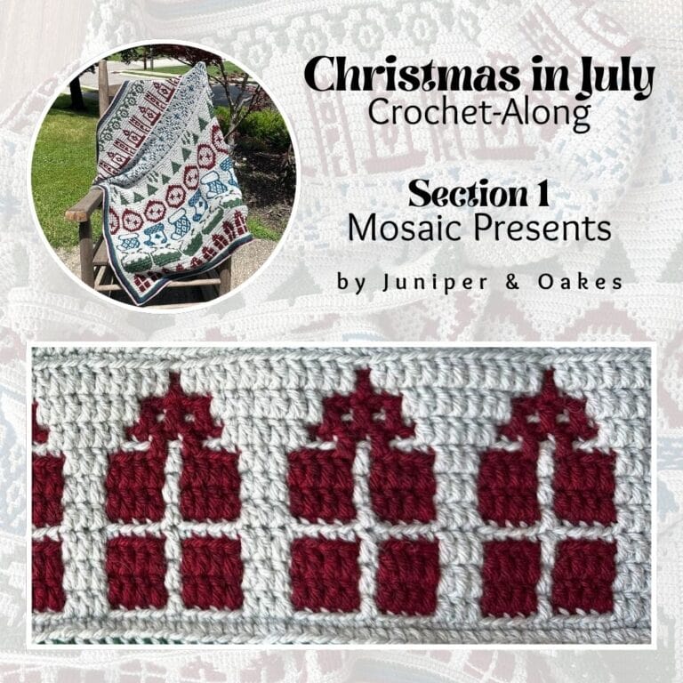 Christmas in July Mosaic Crochet Blanket Pattern - Free CAL - Juniper ...