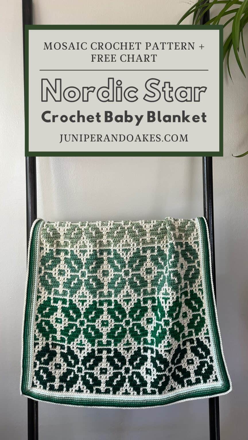 Nordic Star Baby Blanket - Free Mosaic Crochet Pattern - Juniper and Oakes