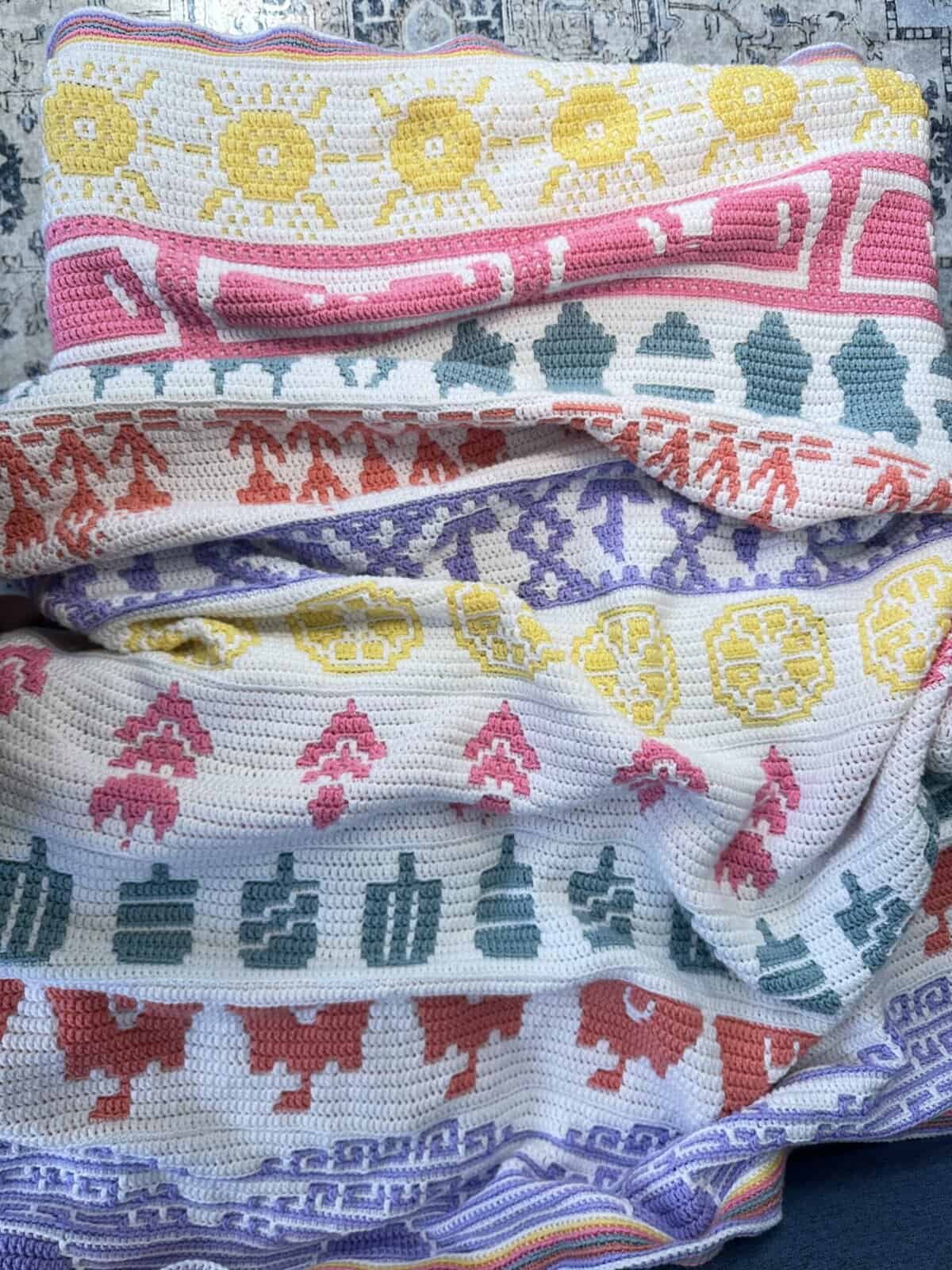 Great Summer Mosaic CAL - Free Crochet Blanket Pattern - Juniper and Oakes